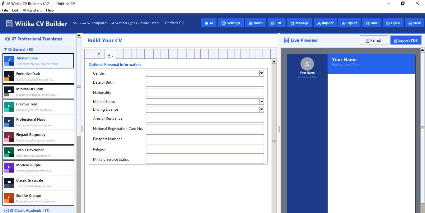 Witika CV Builder 4