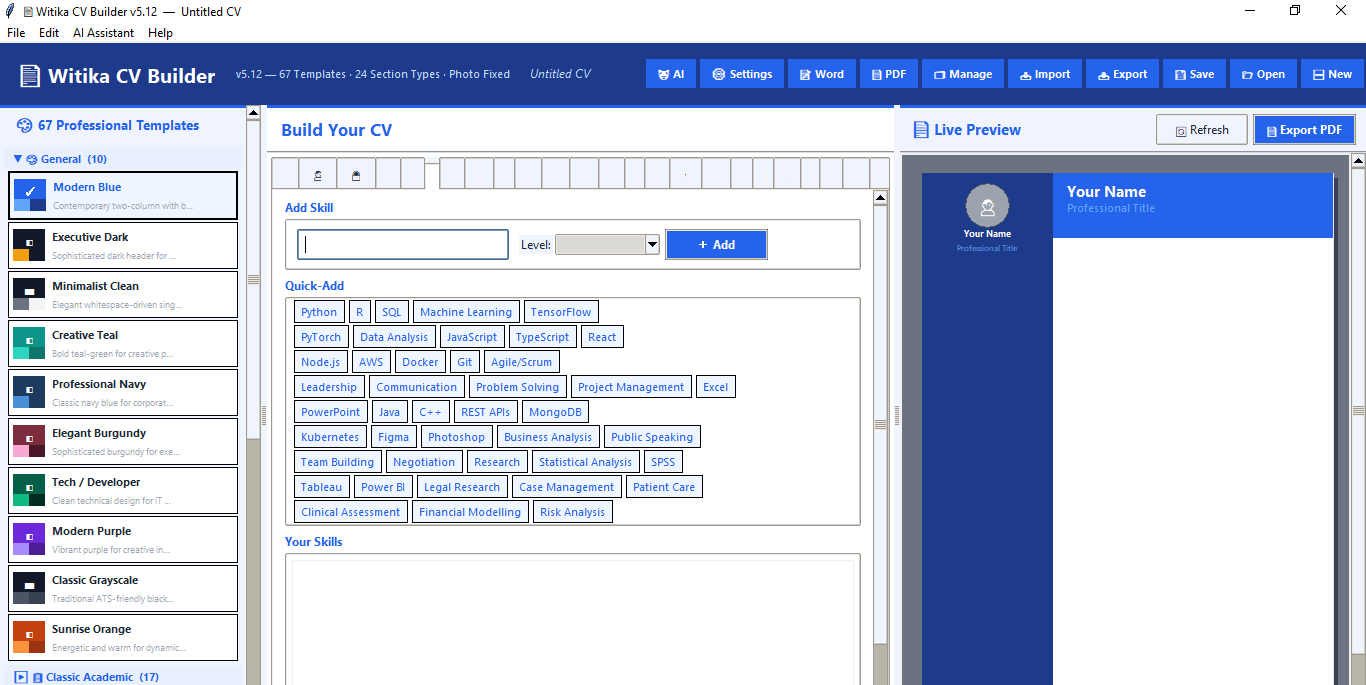Witika CV Builder 6