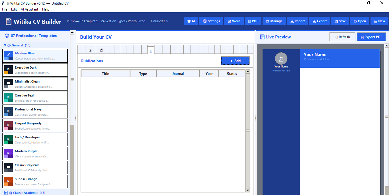 Witika CV Builder 8